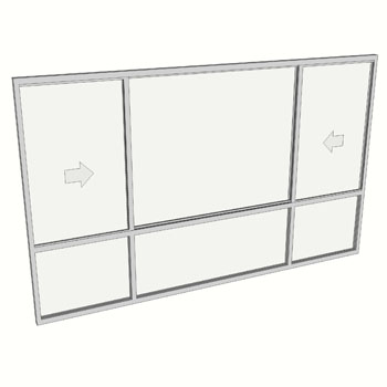 1800 x 2710 3 Light Sliding Window with Lowlights